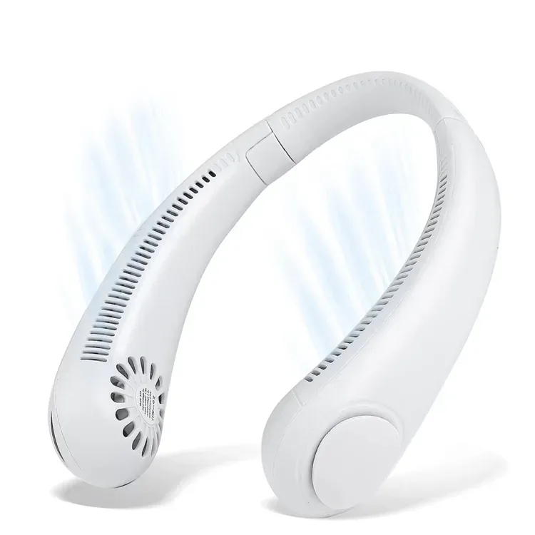 Portable Neck Fan – Hands-Free Bladeless Wearable Fan with Rechargeable Battery