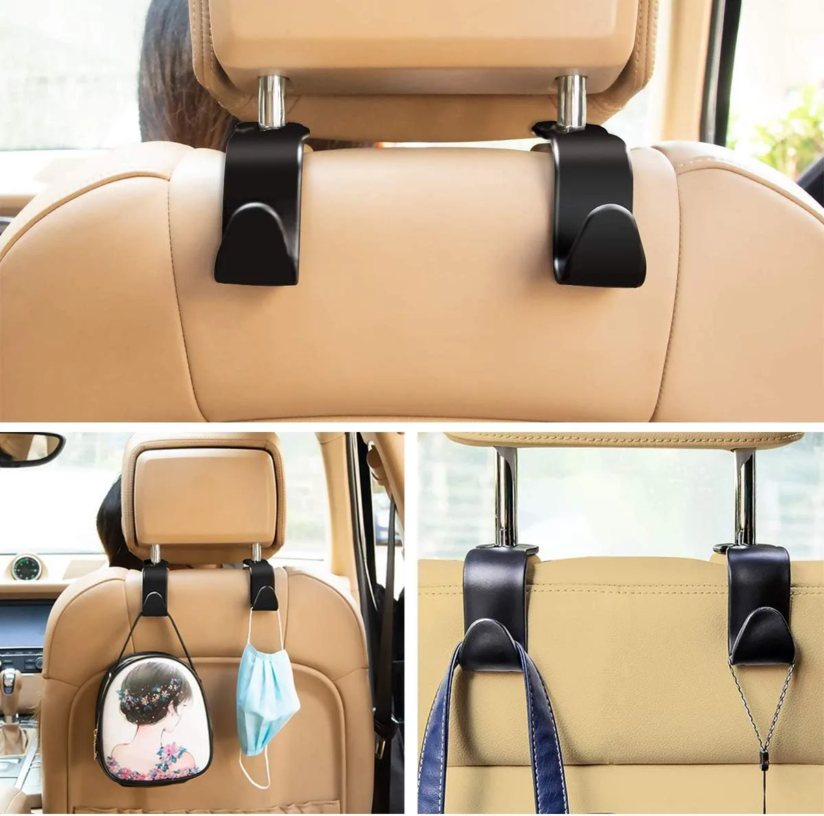 Car Seat Headrest Hooks Hanger 1PCS - 4 pcs — photo 2
