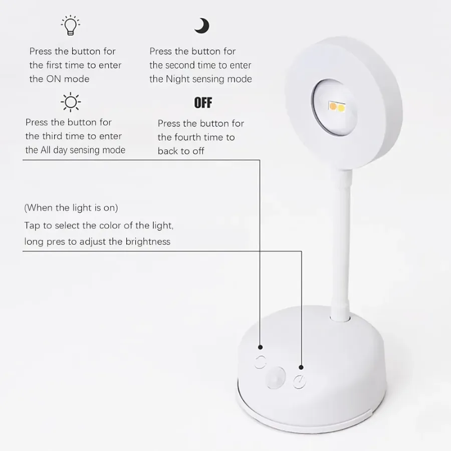 360 Recheargable Sensor LED Spotlight Adjustable - 2 Pcs — photo 4