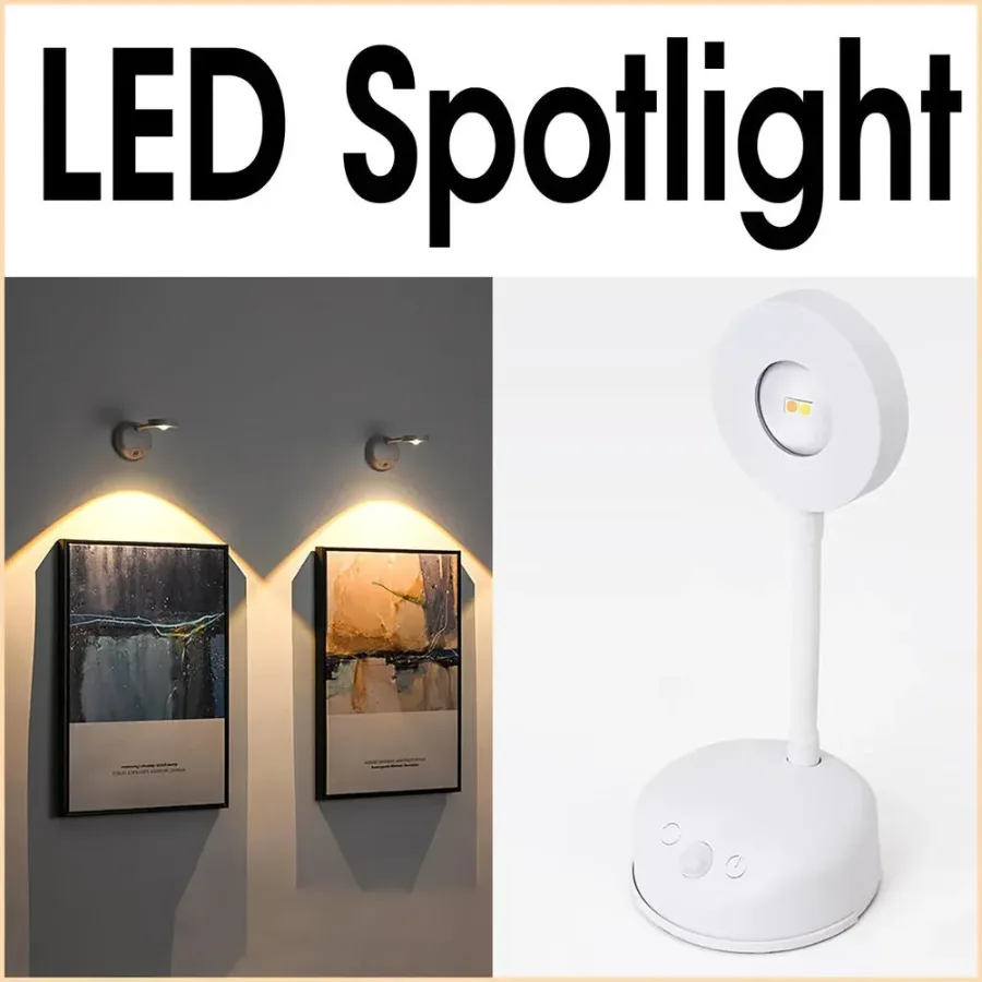 360 Recheargable Sensor LED Spotlight Adjustable - 2 Pcs — photo 5