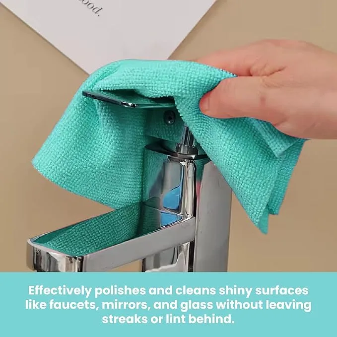 20 Pcs Microfiber Towel Reusable Magic Cleaning Cloth, Washable Multi-Use Cleaning Wipes - 2 Pcs — photo 2