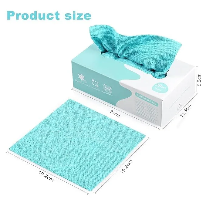 20 Pcs Microfiber Towel Reusable Magic Cleaning Cloth, Washable Multi-Use Cleaning Wipes - 2 Pcs β photo 7