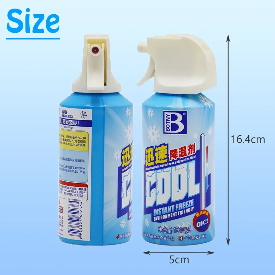 Instant Cooling Spray – 180ml Cool Ice Dry Spray, Fast-Acting Car & Body Cooling Mist, Spray for Summer Heat Relief - 2 pcs — photo 7