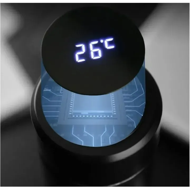 Temperature Display Vacuum Insulated Water Bottle Thermos - Pink — photo 4