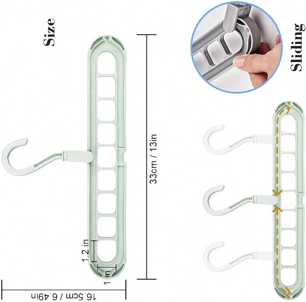 Space Saving Hangers Magic Clothes Hangers - Grey — photo 5