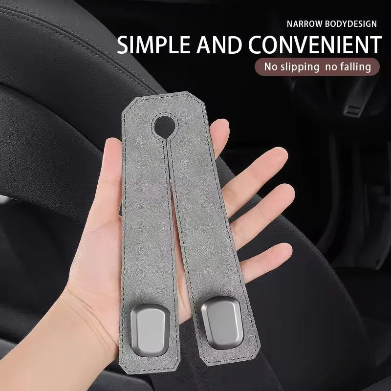 Leather Car Seat Hooks - Brown β photo 2