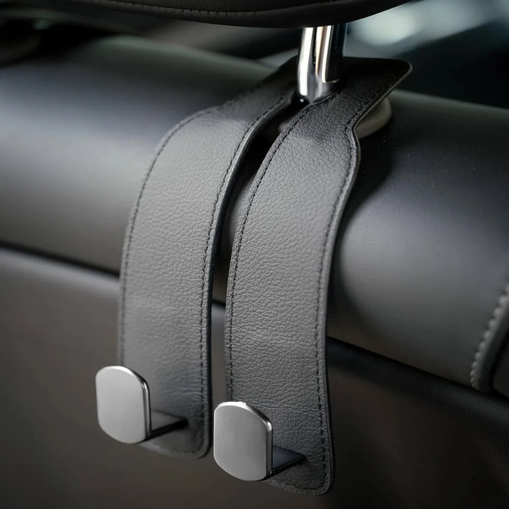 Leather Car Seat Hooks - Brown — photo 5