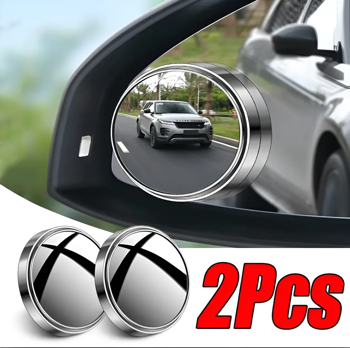 Blind Spot Driving Mirrors 5.8cm - Silver