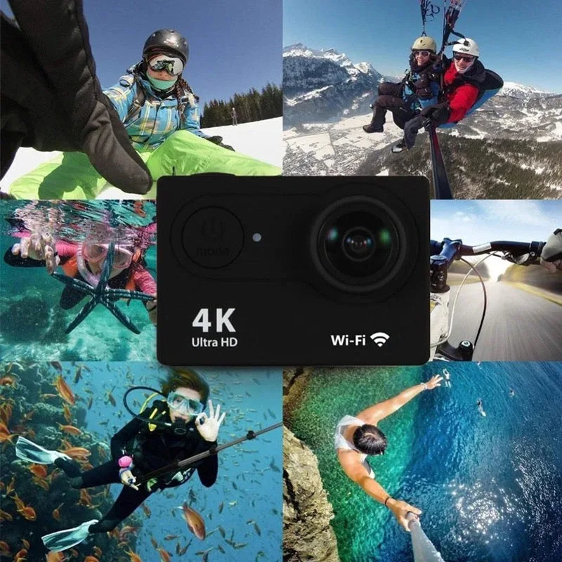 HD Waterproof Sport Action Camera 1080P/60FPS WiFi 2.0" 170D - Yellow β photo 7