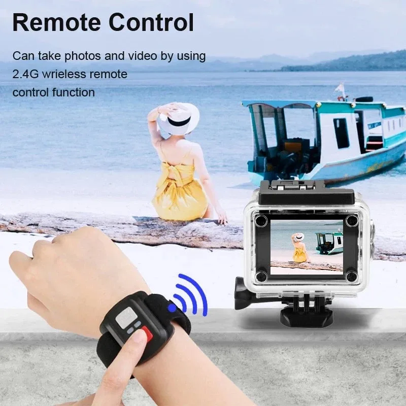 HD Waterproof Sport Action Camera 1080P/60FPS WiFi 2.0" 170D - Bronze β photo 5