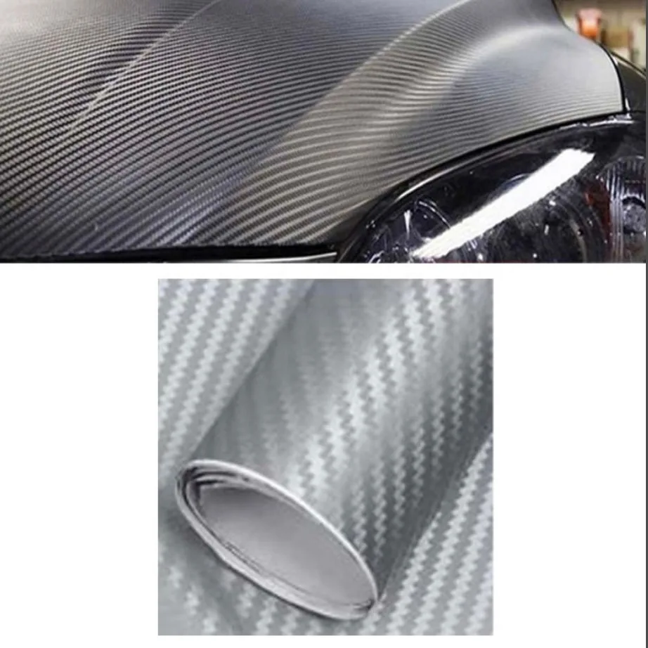 3D Carbon Fiber Car Sticker Waterproof Car Loading Edge - Door Sill - Paint Protection Film (L200 x W25)cm - Red β photo 3