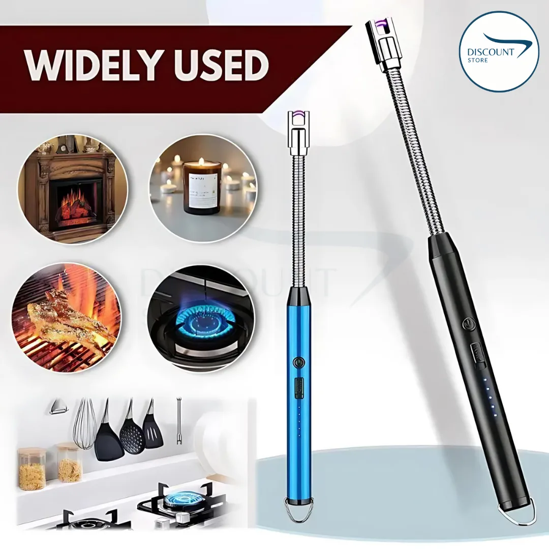 Rechargeable Electric Lighter, Windproof, Flexible Neck - Gold β photo 4