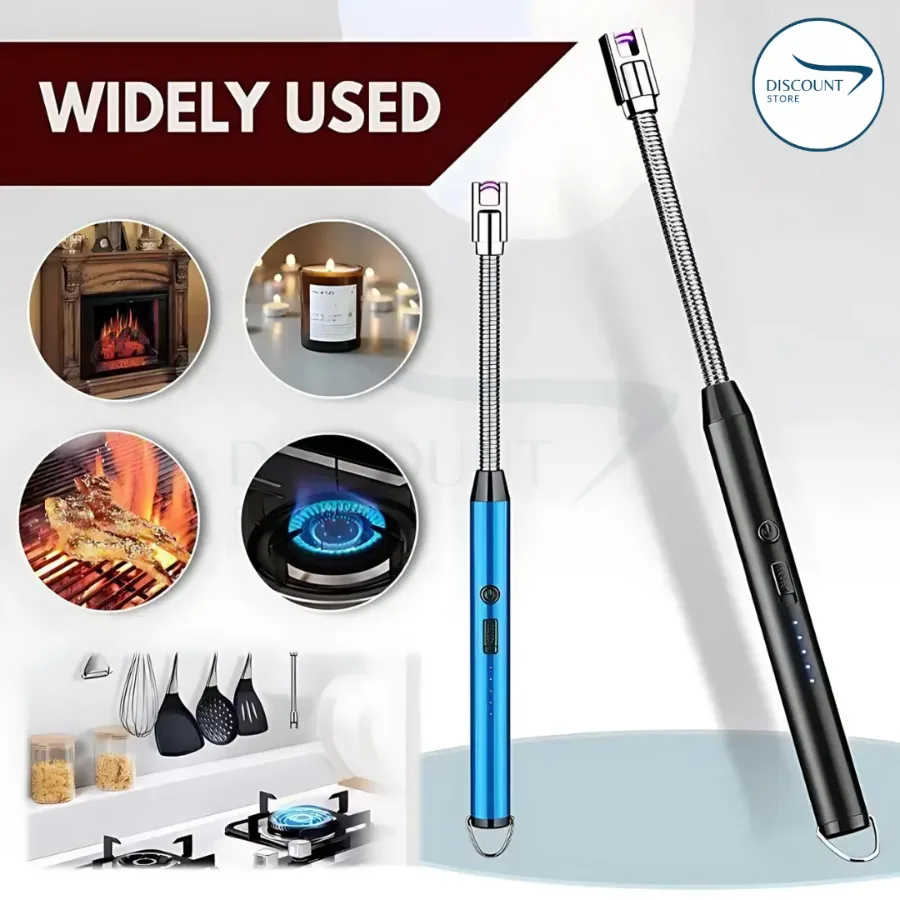 Rechargeable Electric Lighter, Windproof, Flexible Neck - Red β photo 4