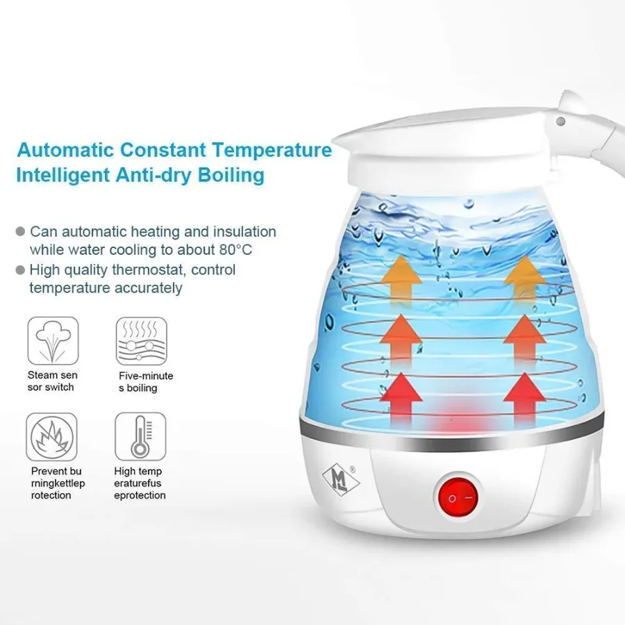 Foldable Travel Kettle - Pink β photo 3