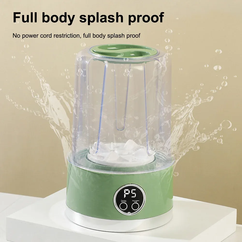 1L Small Washing Machine Rechargeable Washer - Purple β photo 4