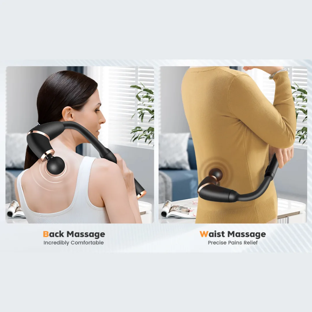 Deep Tissue Massage Gun with Upgraded Extension Handle - Black — photo 3