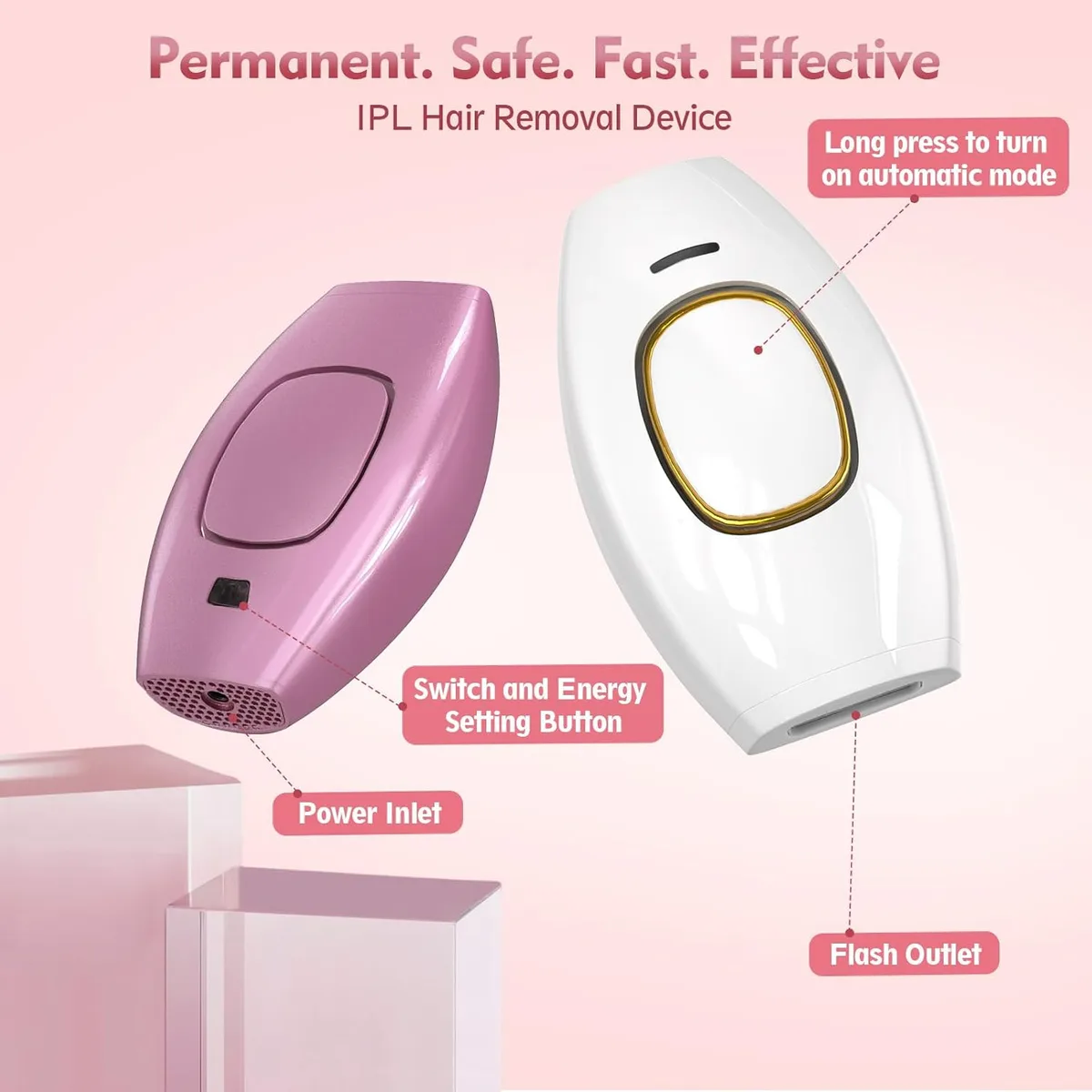 IPL Hair Removal Devices, Hair Removal, Laser Permanent Hair Removal, Laser Hair Remover, - White — photo 5