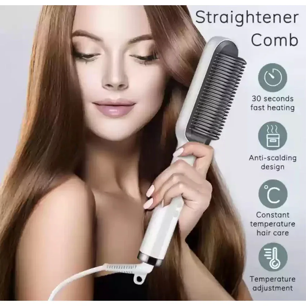 Hair Straightener comb for women & men - Red