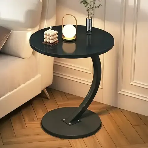 Round Side Table - Yellow wood — photo 2