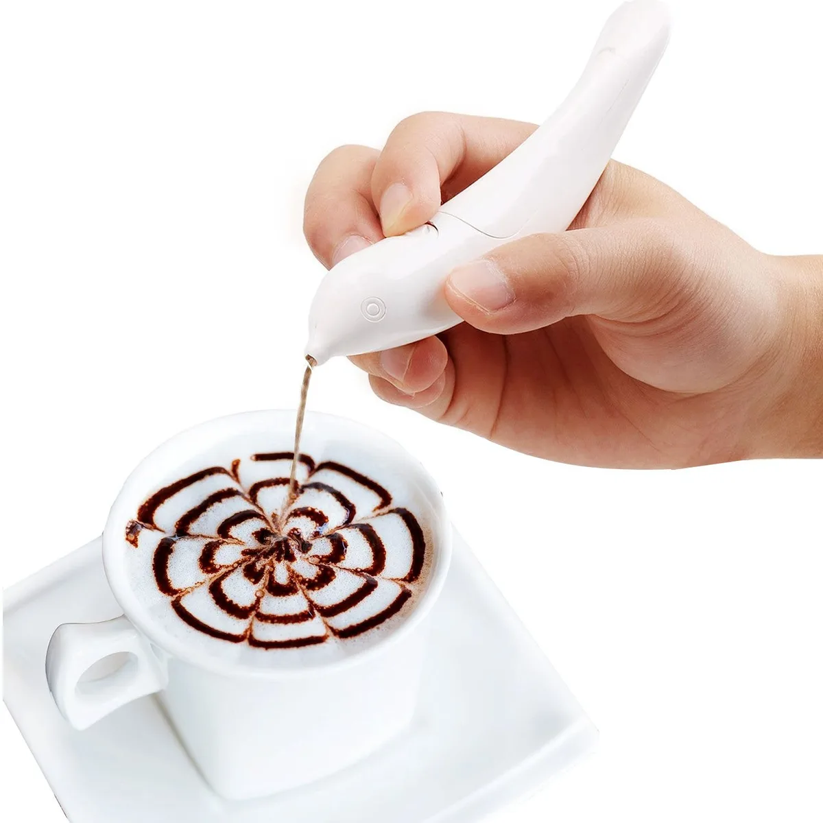 Spice Pen for Electrical Coffee Art for Latte - White — photo 3