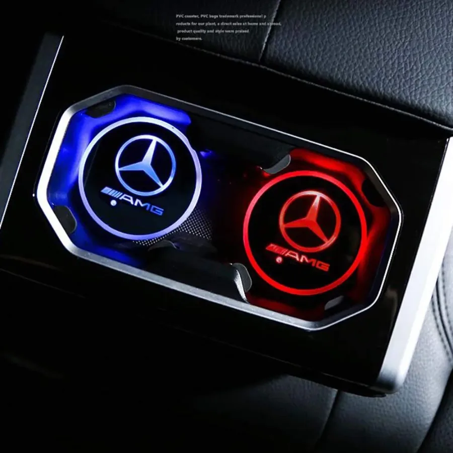 Car LED Light Cup Mat – 7 Color Atmosphere Pad - Renault — photo 3