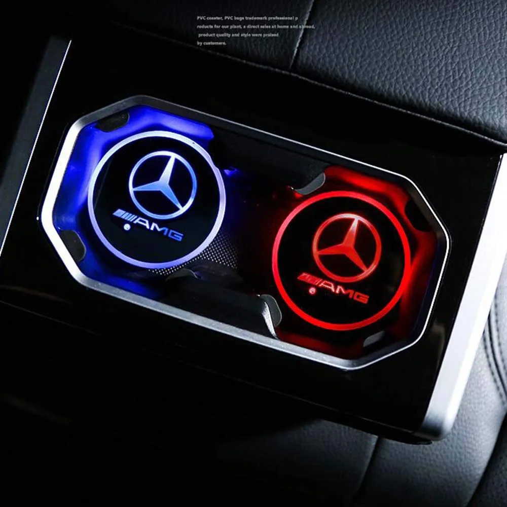 Car LED Light Cup Mat – 7 Color Atmosphere Pad - Ford — photo 3