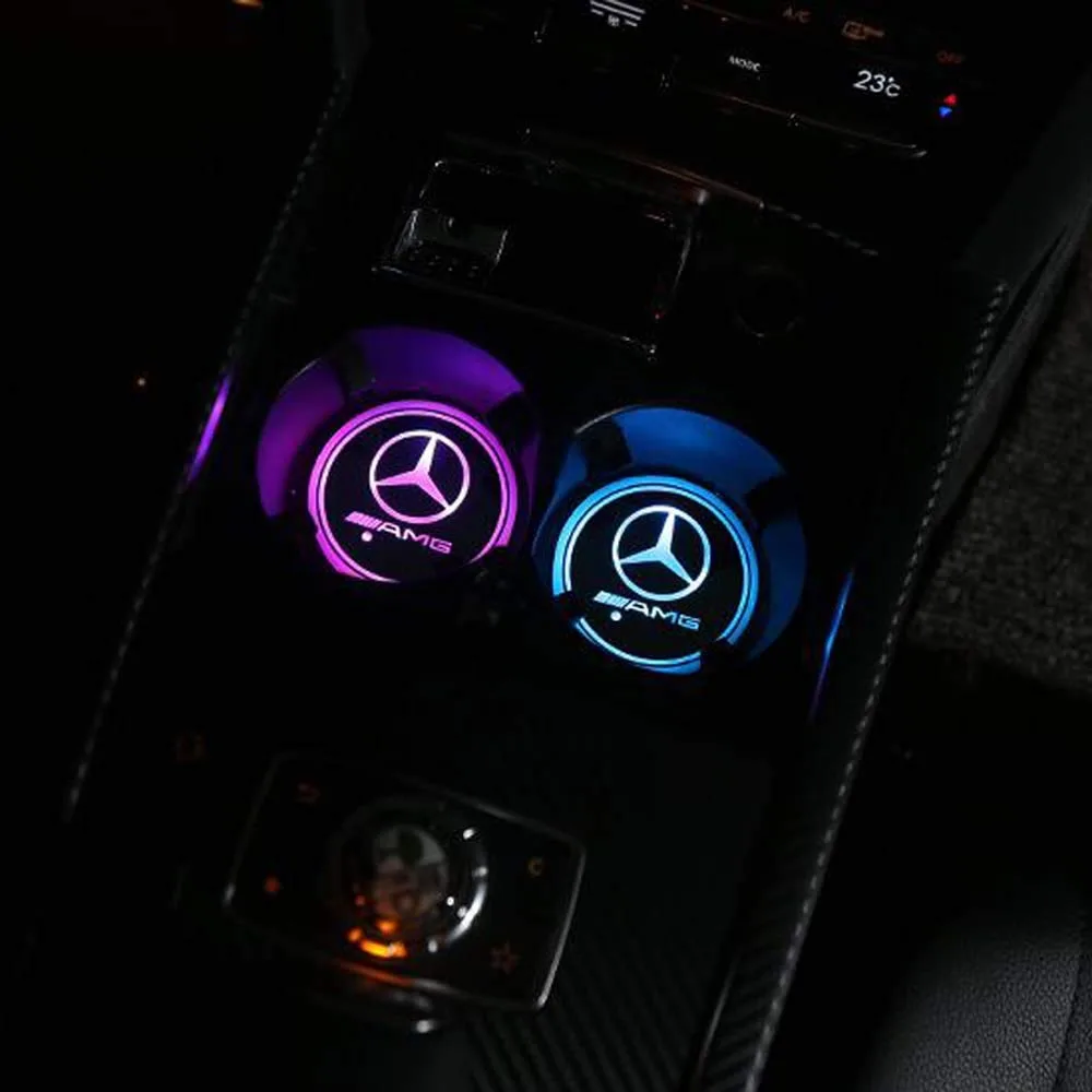 Car LED Light Cup Mat – 7 Color Atmosphere Pad - Ford — photo 6