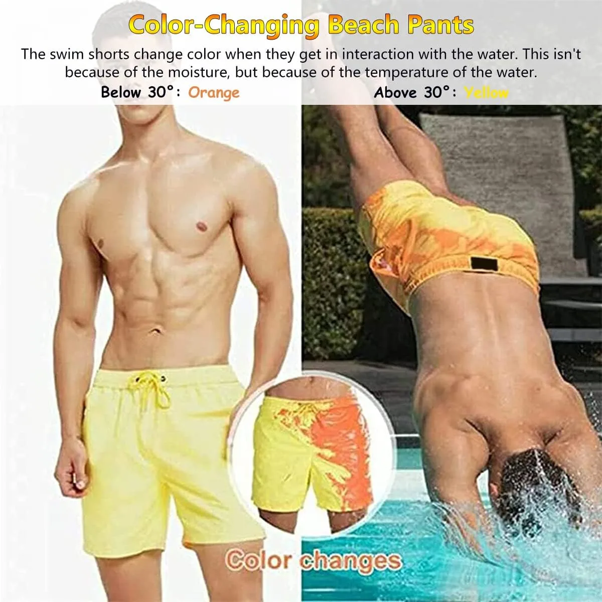 Color Changing Swimming Trunks for Men - Blue / L — photo 4