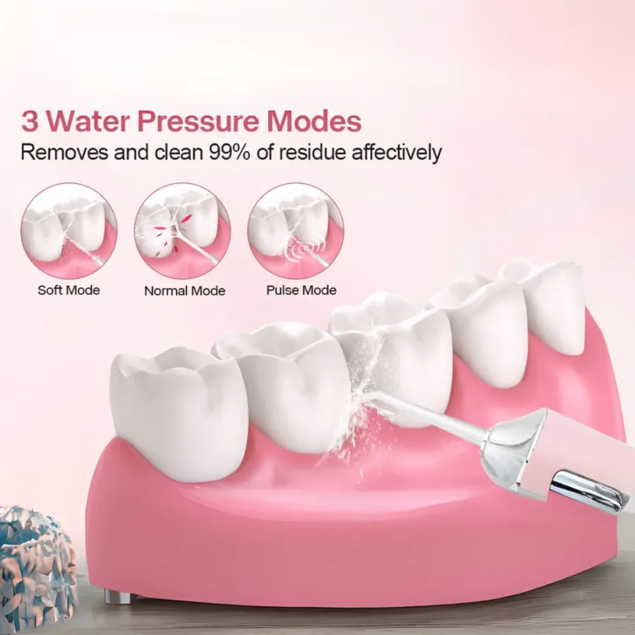 Professional Oral Irrigator for Teeth & Gums with 4 Jet Tips, 3 Modes & 360° Rotation , Water Dental Flosser - Green — photo 4