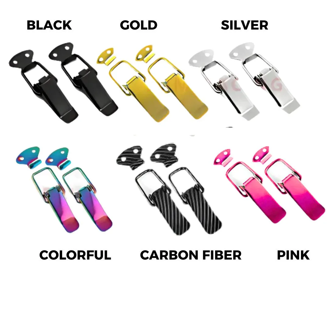 2PCS Colorful Stainless Steel Bumper Quick Release Fasteners – Universal Front & Rear Car Clips - Silver — photo 7