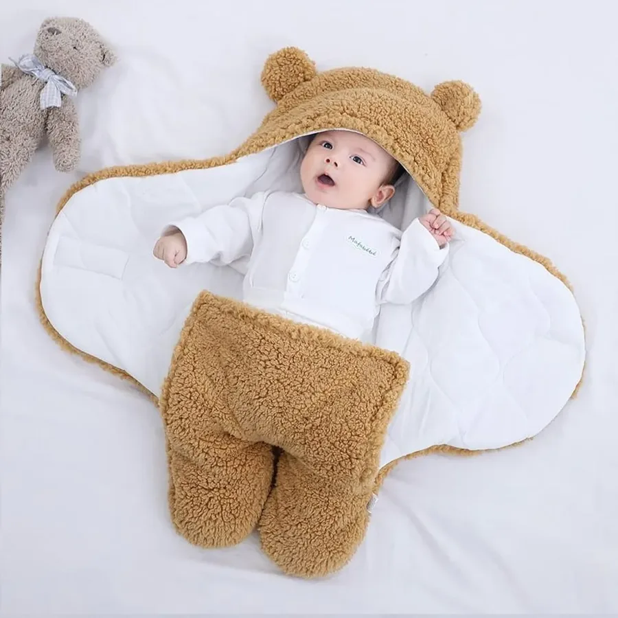 Baby Blanket with Hood – Cozy & Adjustable Swaddle for 0-6 Months