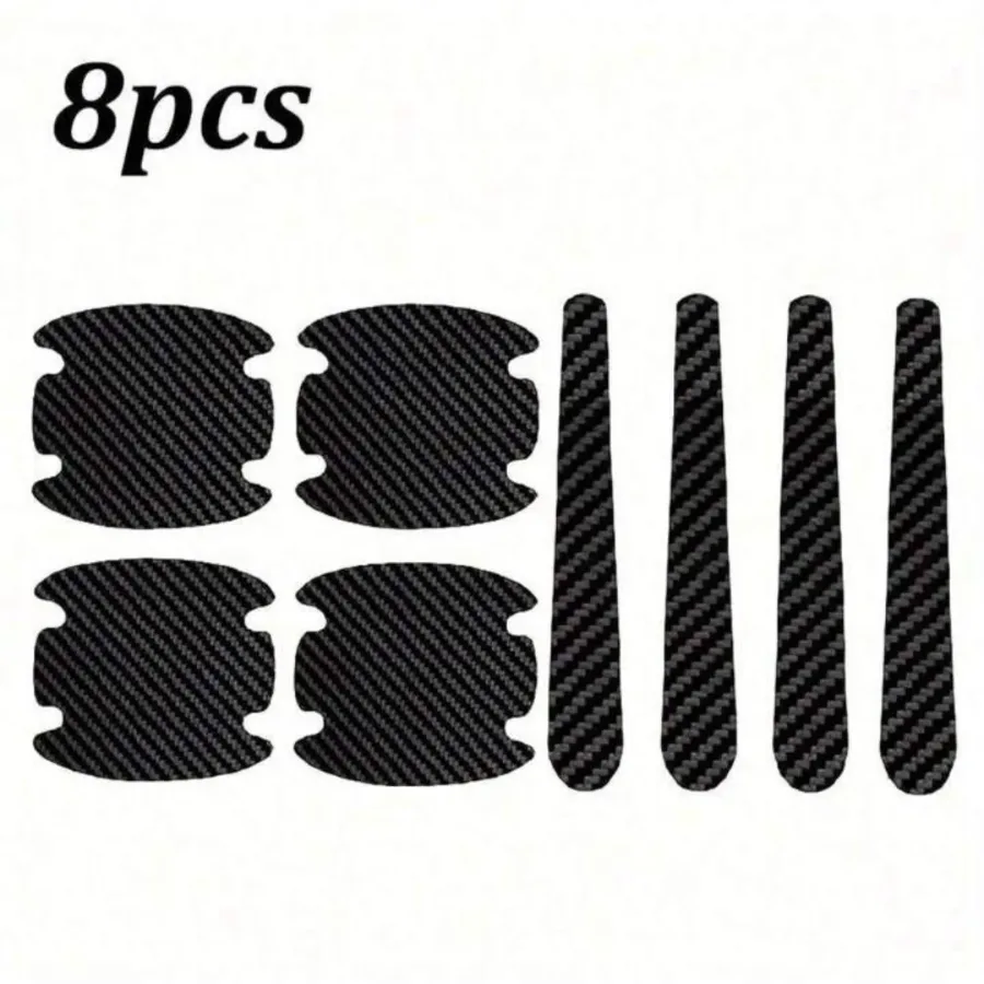 8PCS/SET Carbon Fiber Car Door Handle Protector Cover Inner Bowl Anti Scratch Sticker - BMW — photo 10