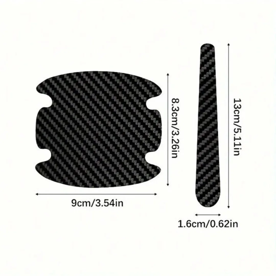 8PCS/SET Carbon Fiber Car Door Handle Protector Cover Inner Bowl Anti Scratch Sticker - Land Rover β photo 9