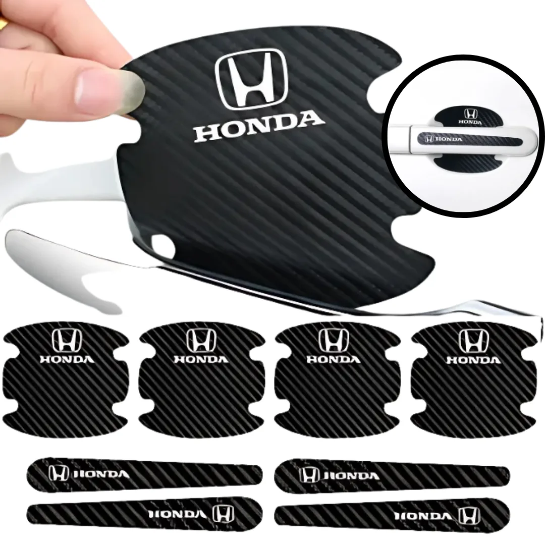 8PCS/SET Carbon Fiber Car Door Handle Protector Cover Inner Bowl Anti Scratch Sticker - Land Rover