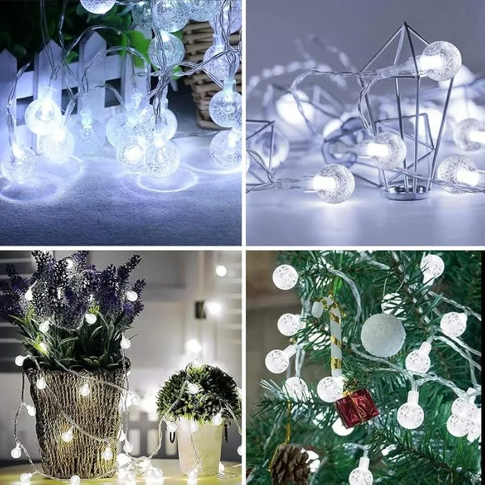 String Lights, 1 Pack Outdoor String Light 50 LED Waterproof Christmas - Colorful light — photo 5