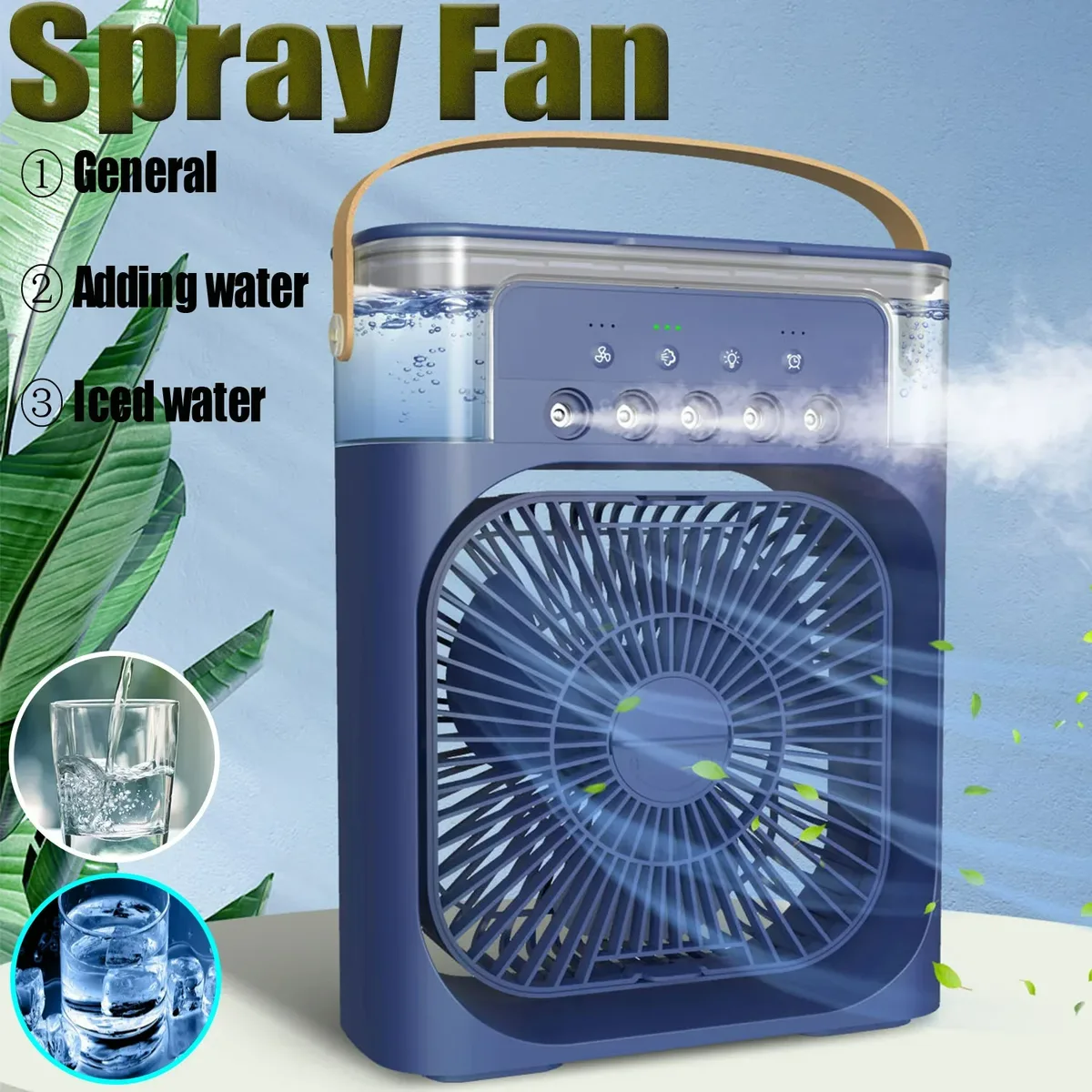 Portable Air Cooler Fan Air Conditioner And Humidifier - Pink