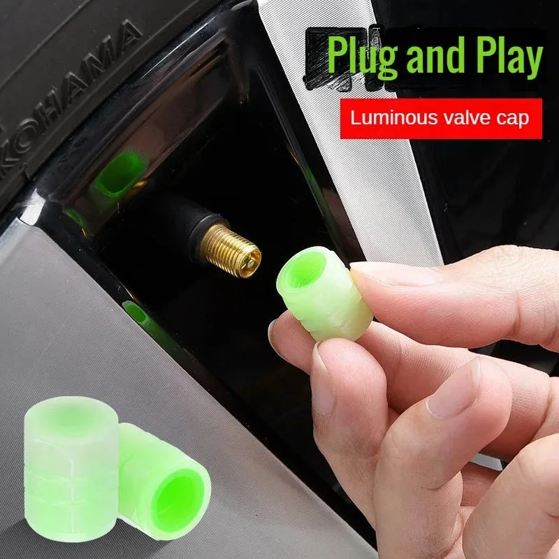 4 Pieces Car Luminous Wheel Tire Valve Led Decor - Red — photo 3