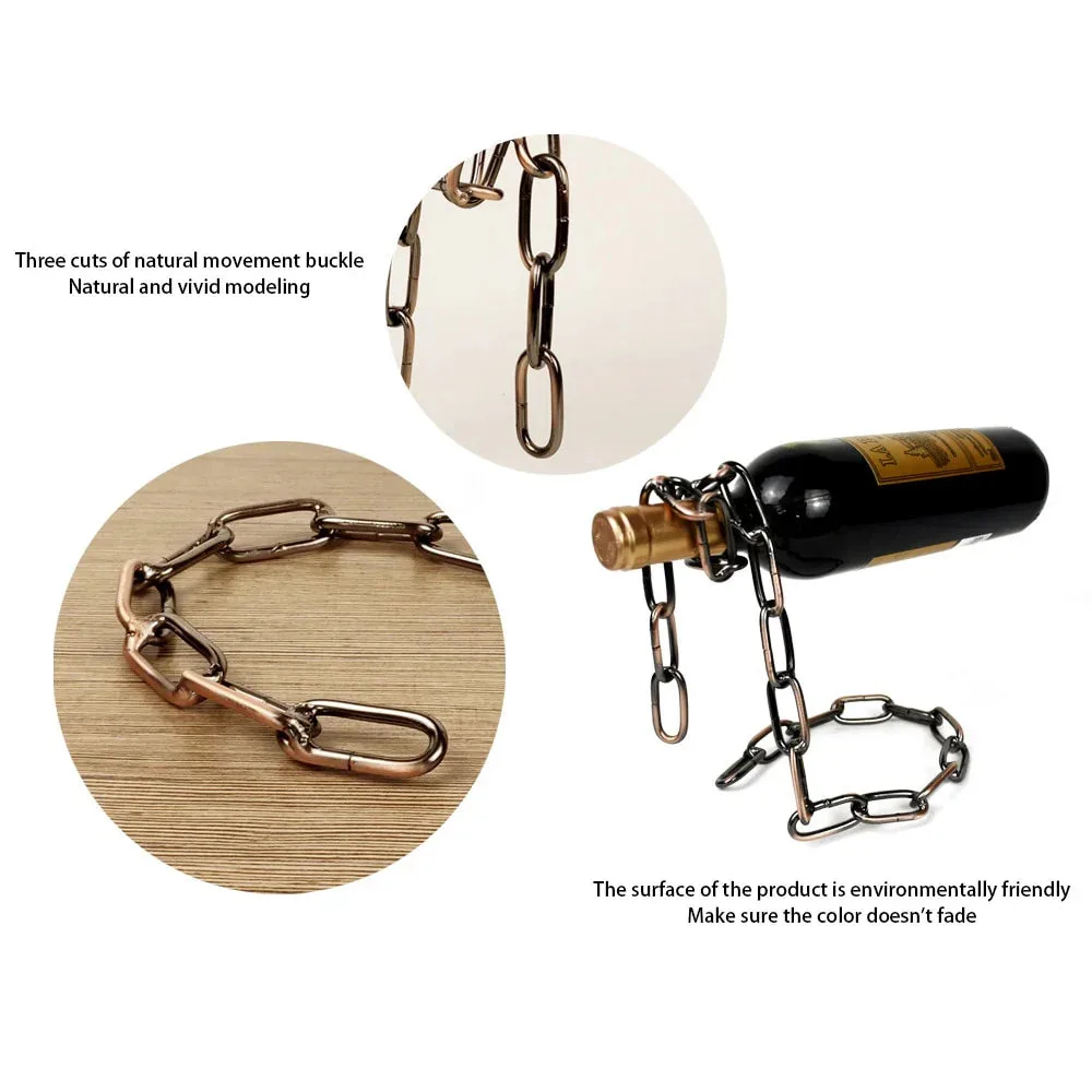 Wine Holder White Rope Or Metail Chain - Silver Chain — photo 4