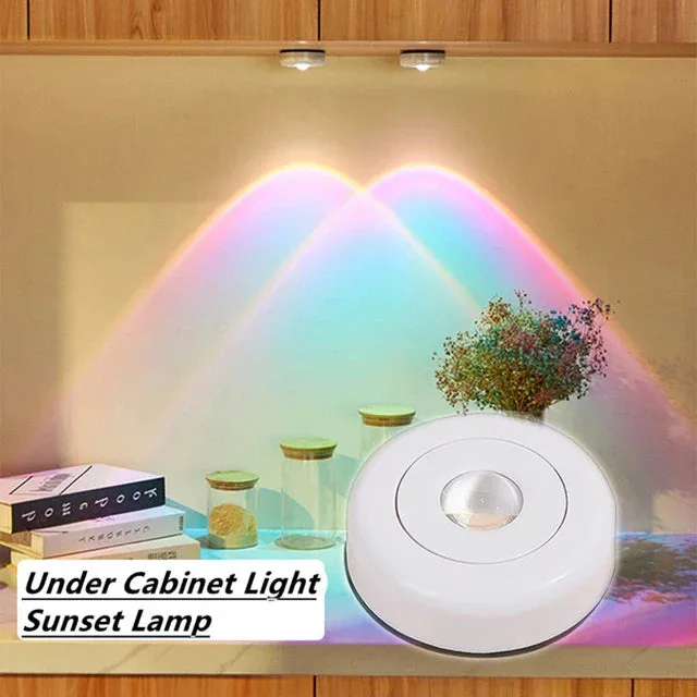 Sphere Lights Bedroom Decor Lights Touch Sunset Lamp - Rainbow light — photo 2