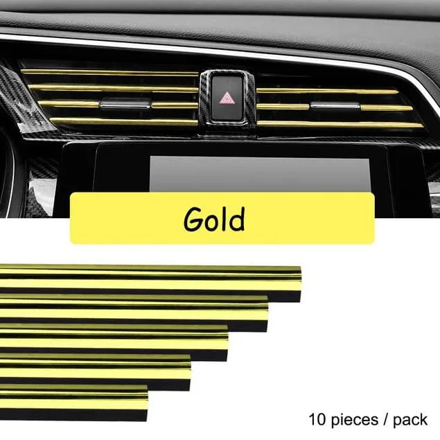 10pcs Car Air Conditioner Grill Decoration Strips Ac - Blue β photo 10