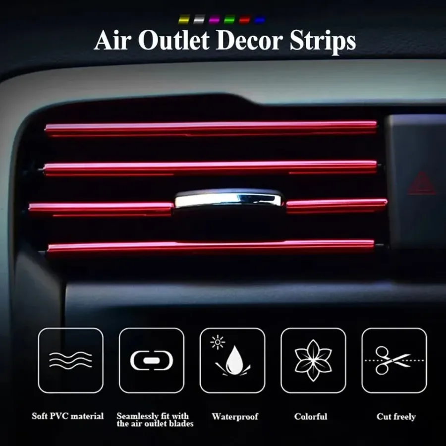 10pcs Car Air Conditioner Grill Decoration Strips Ac - Purple — photo 2