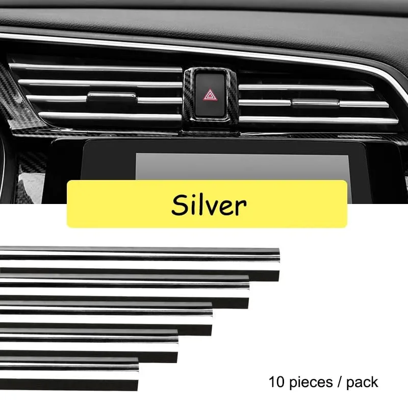 10pcs Car Air Conditioner Grill Decoration Strips Ac - Green β photo 7