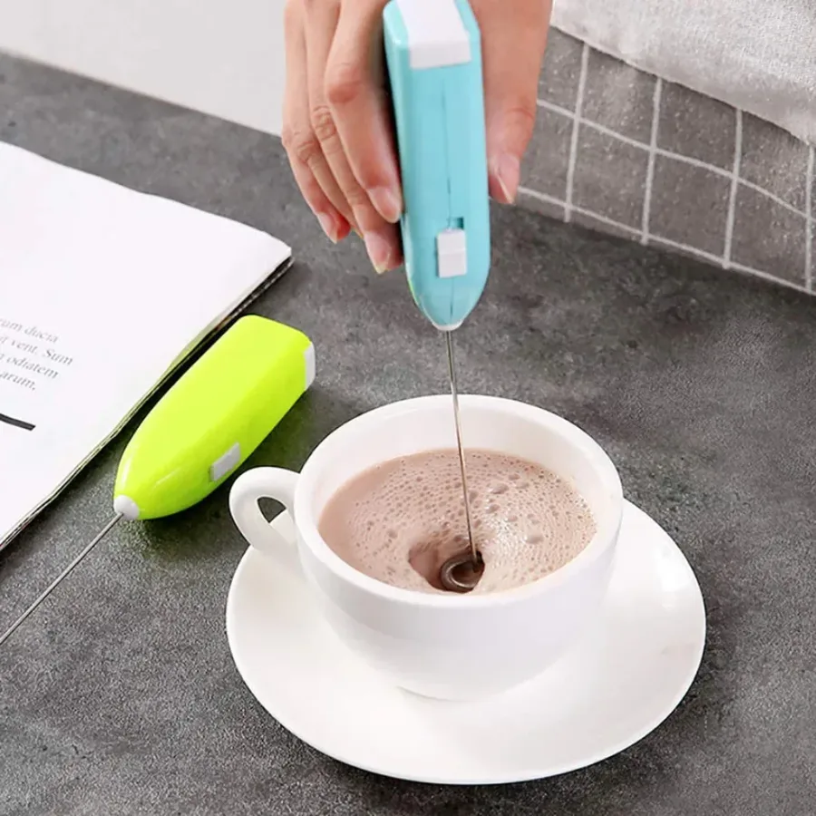 Handheld Electric Coffee Mixer Stirrer Milk Frother - Blue — photo 2