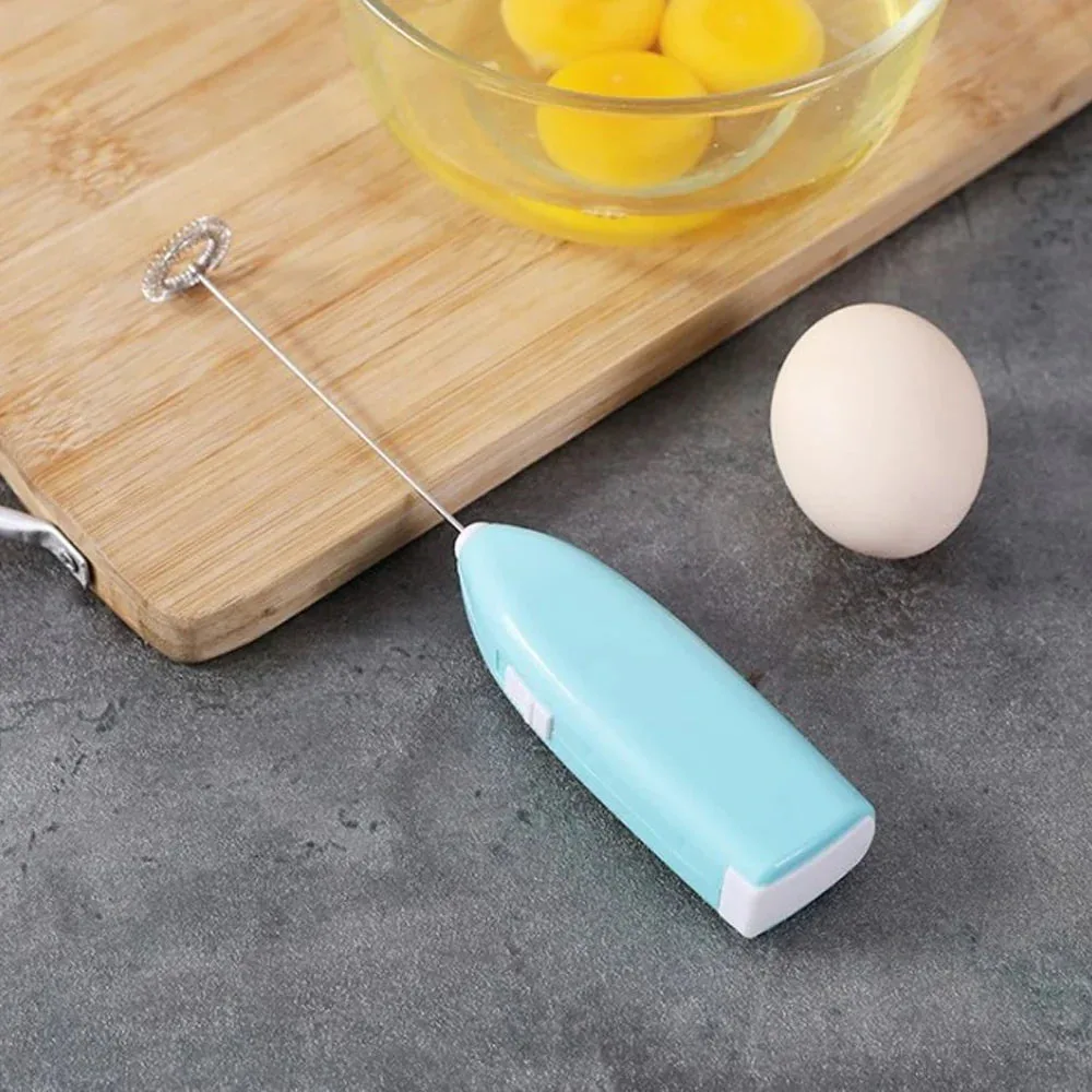 Handheld Electric Coffee Mixer Stirrer Milk Frother - Blue