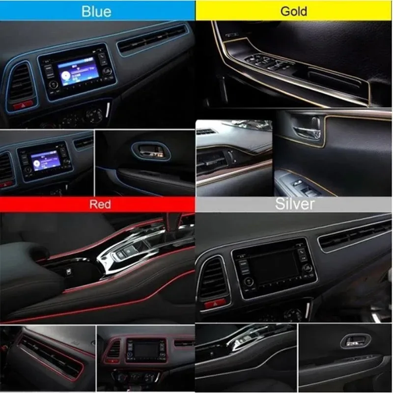 5 Meter Car Interior & Exterior Decoration Trim Strip line Dashboard - Red — photo 3