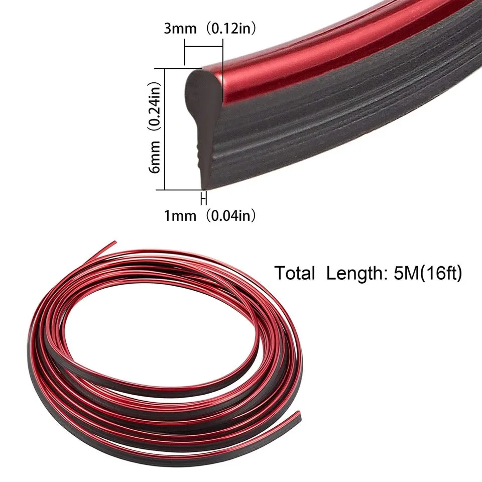 5 Meter Car Interior & Exterior Decoration Trim Strip line Dashboard - Silver — photo 4
