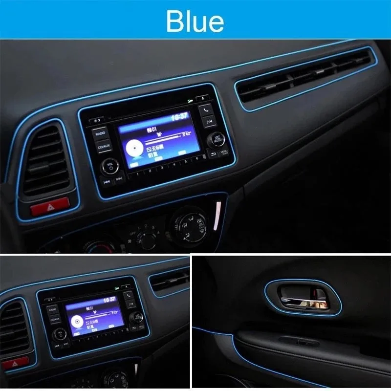 5 Meter Car Interior & Exterior Decoration Trim Strip line Dashboard - Gold β photo 9