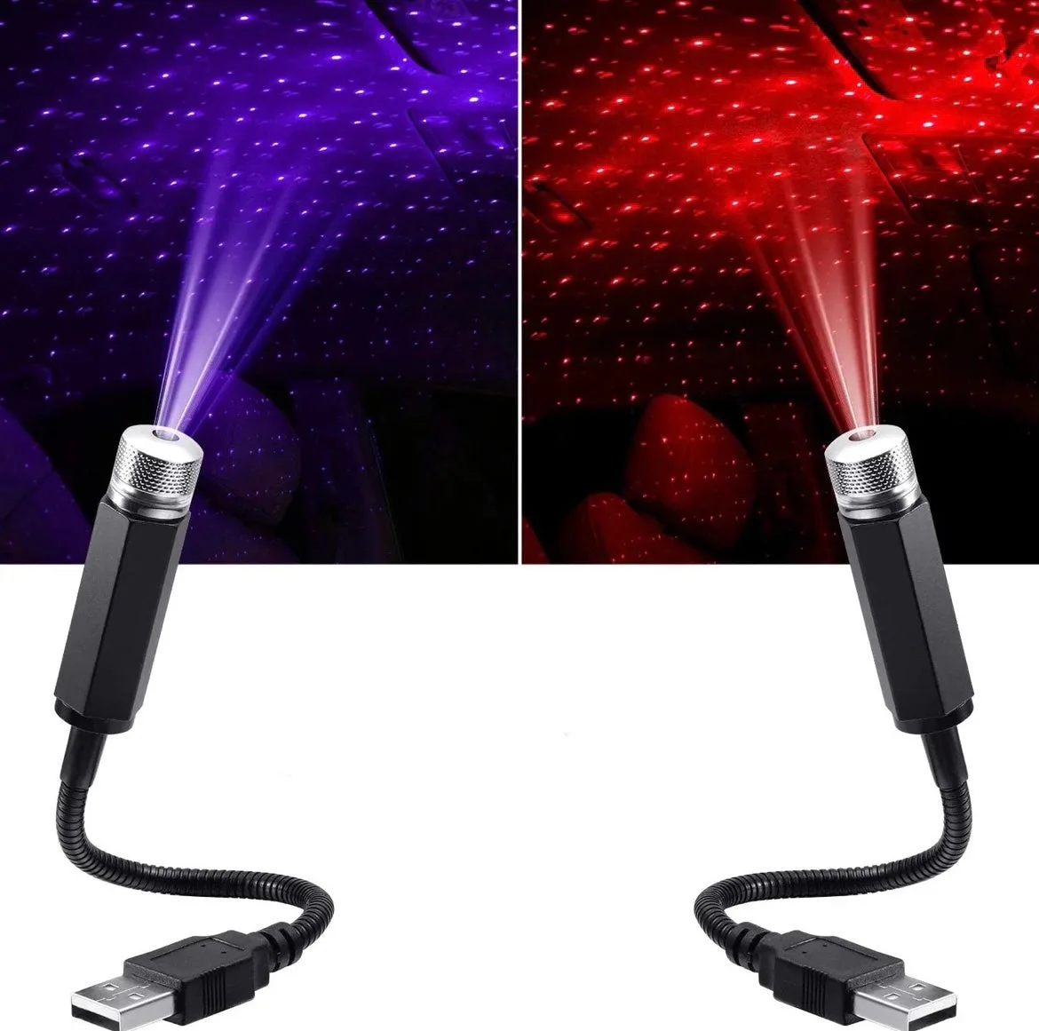 Car Roof Laser Star USB Light - Purple Laser