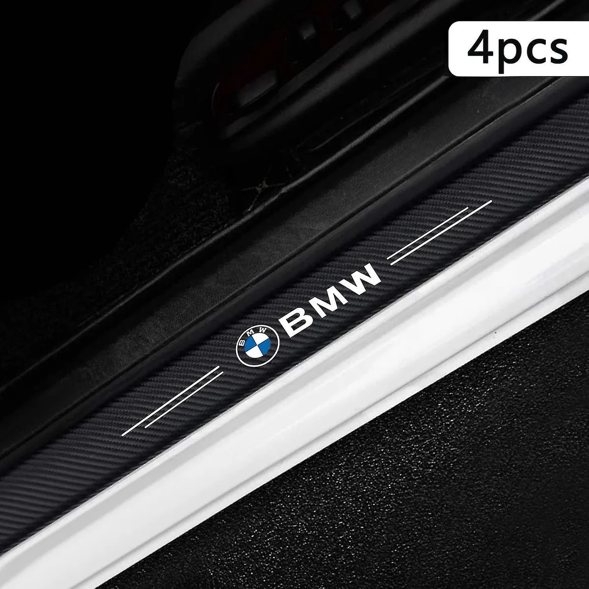 4 Pcs Car Door Logo Stickers Carbon Fiber - Rang Rover — photo 2