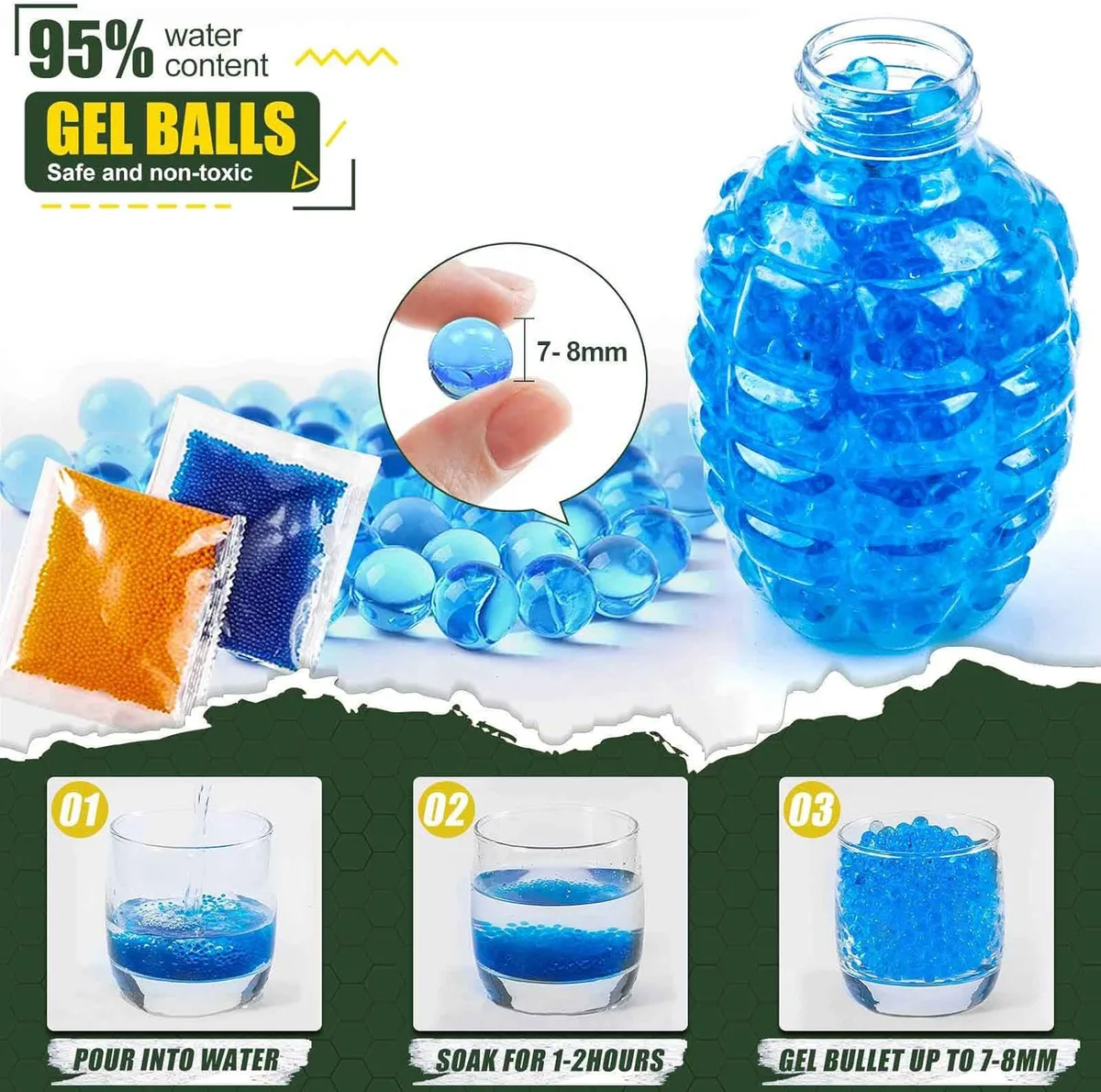 Electric Gel Blaster Toy Automatic Outdoor Toy - Blue — photo 3